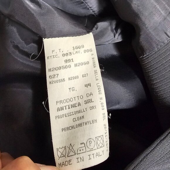 Emporio Armani Womens Single Button Wool Blend Blazer Jacket, Grey, 44 / US 8 - Picture 4 of 8